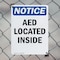 Signmission AED Located Inside, 7 in W x Rectangle, Plastic OS-2PACK-NS-P-710-V-10065 - alternate 2